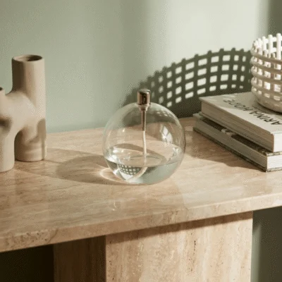 Lampe à Huile ronde en verre Kroma