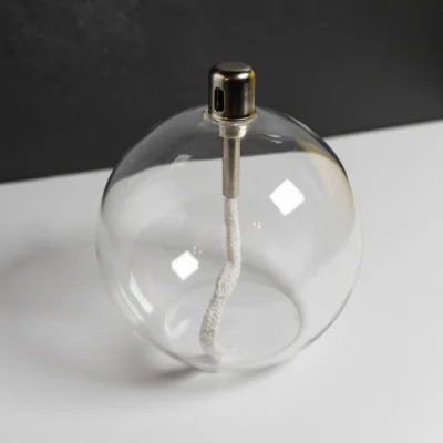 Lampe à huile transparent ronde Kroma
