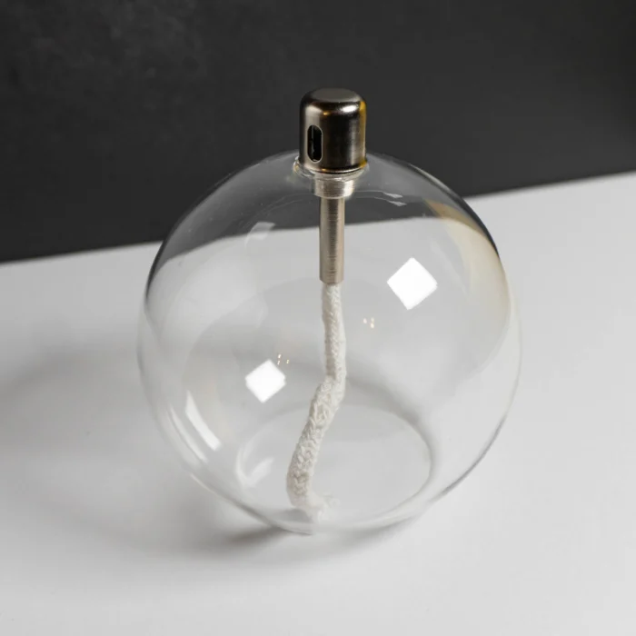 Lampe à huile transparent ronde Kroma