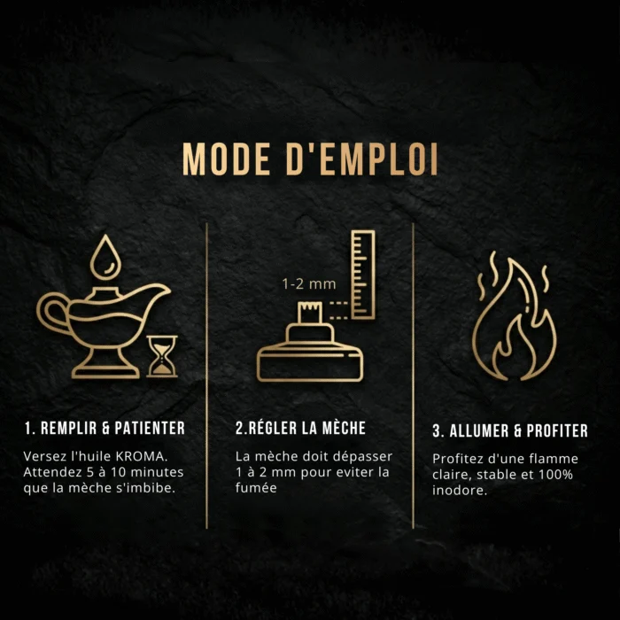 Mode emploi - Comment remplir lampe à huile
