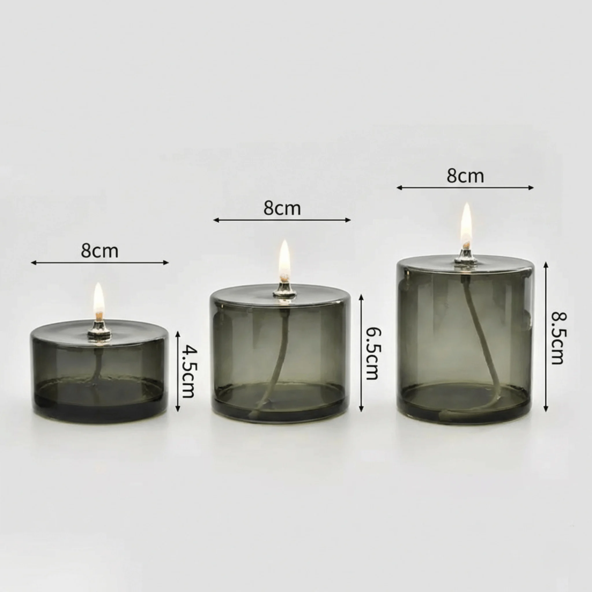 Nocturne - Lampe à Huile - cylindre - 3 tailles