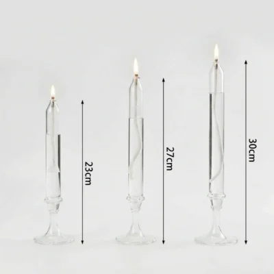 Sélène - Lampe à huile bougeoir en verre - Différentes tailles