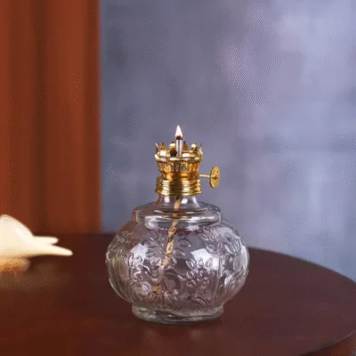 Fleur de Bombay - Lampe à Huile Indienne - sans cheminée
